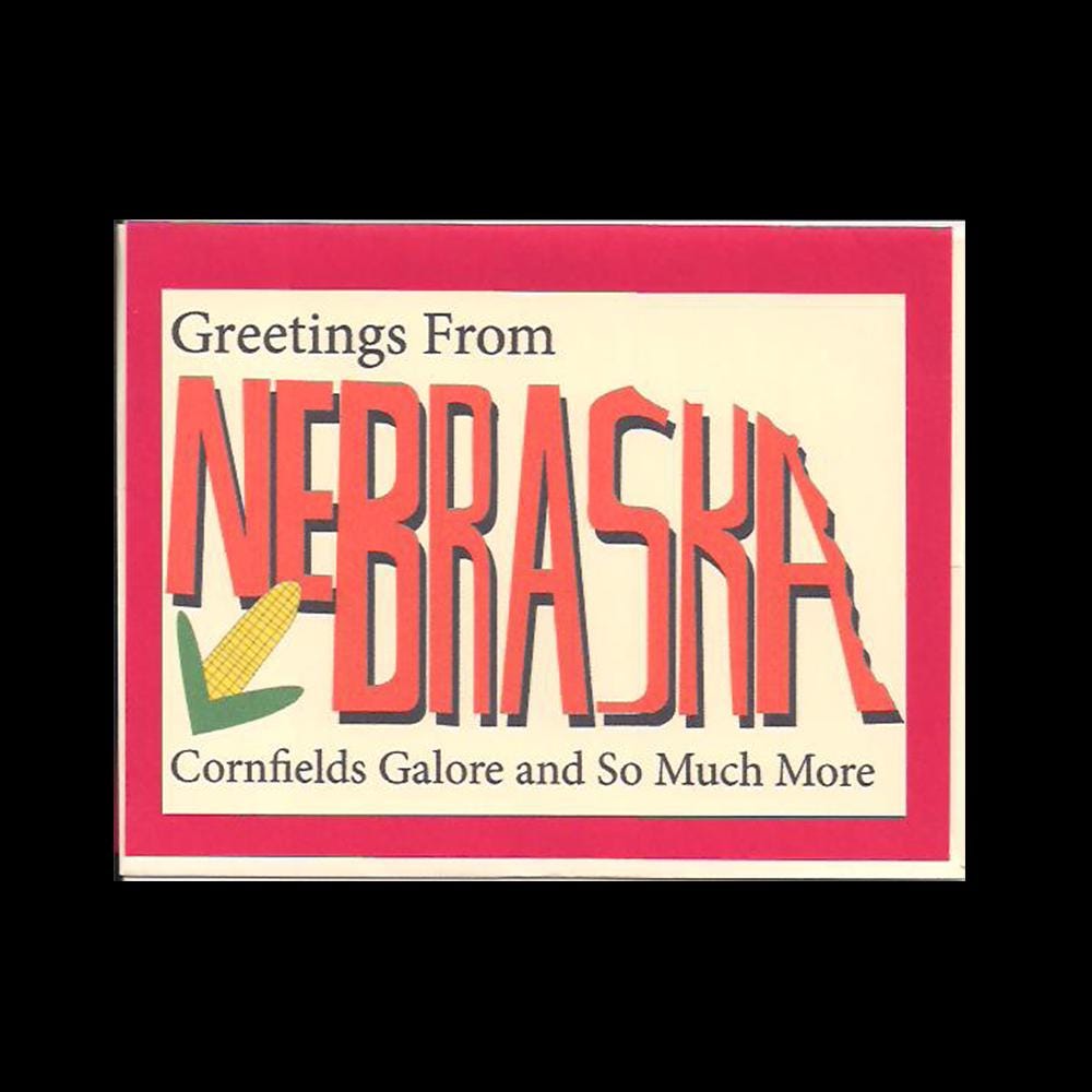 Note Card with Envelope - Greetings from Nebraska - Cornfields Galore