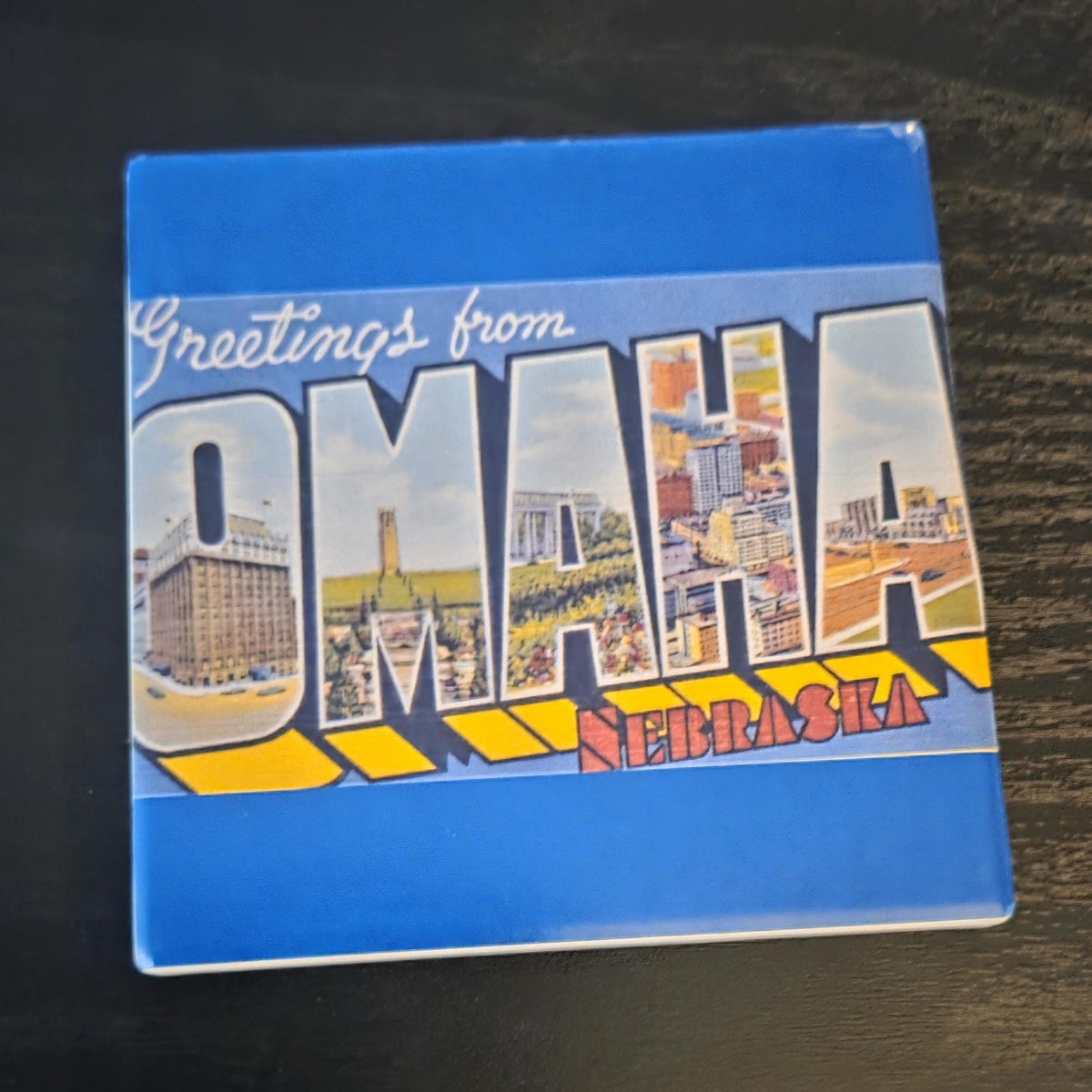 Omaha Nebraska Letters Coaster