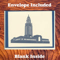 Nebraska Capitol Building Note Card - Greetings from Nebraska with Envelope