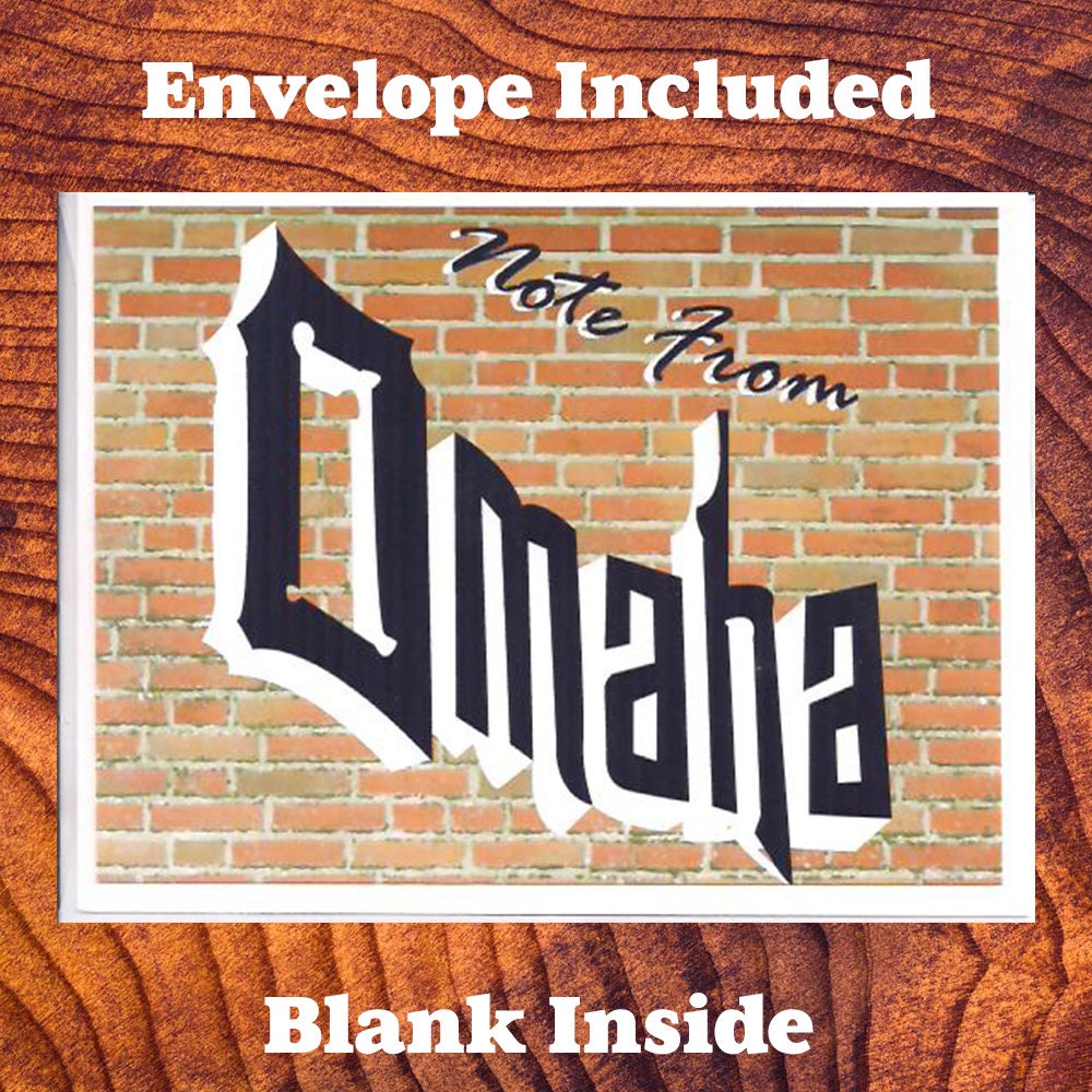 Omaha Nebraska Note Card with Envelope – Greetings from Omaha