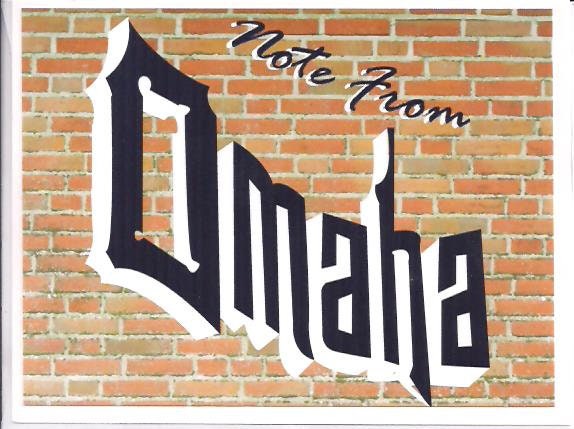 Omaha Nebraska Note Card with Envelope – Greetings from Omaha