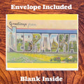 Greetings from Nebraska Note Card – State Map Postcard, A2 Size