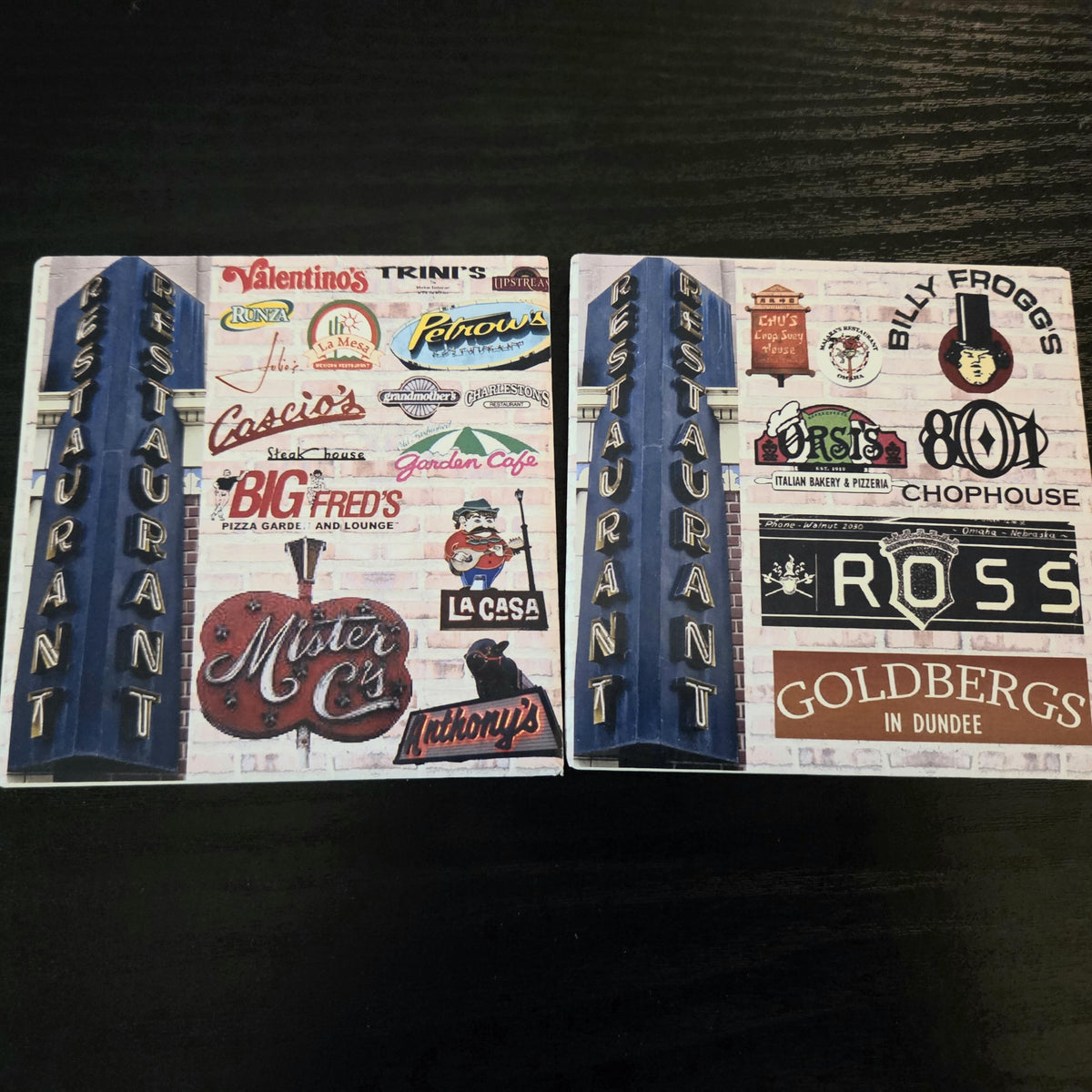 Omaha Restaurant Coaster 2 pack
